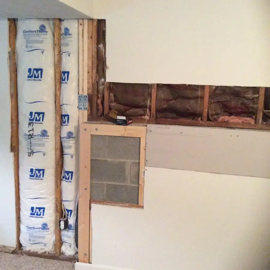 Wall insulation replacement during Contents Cleaning & Restoration in Moreno Valley